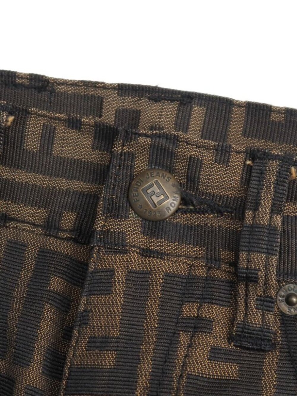 Fendi Vintage Pants 40 Zucca Tapered - Picture 4 of 9